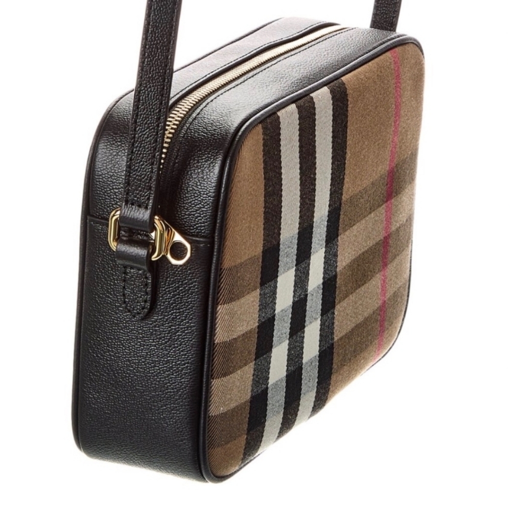 Burberry Check Canvas and Black Leather Briefcase - Picture 7 of 7